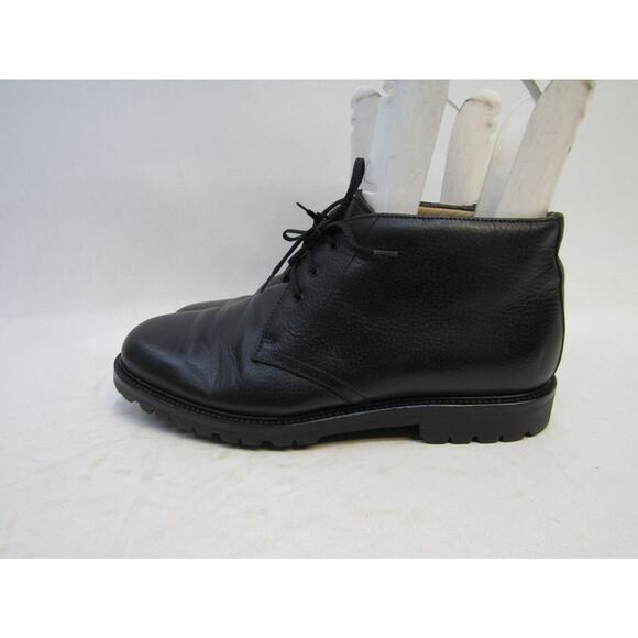 Faconnable Mens Size 7 D Black Leather Laces Ankle Boots main image 10